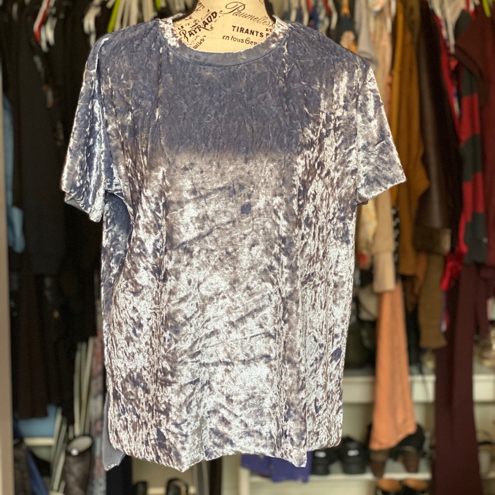Velvet blue shirt